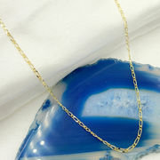 14k Solid Yellow Gold Short & Long Link Chain